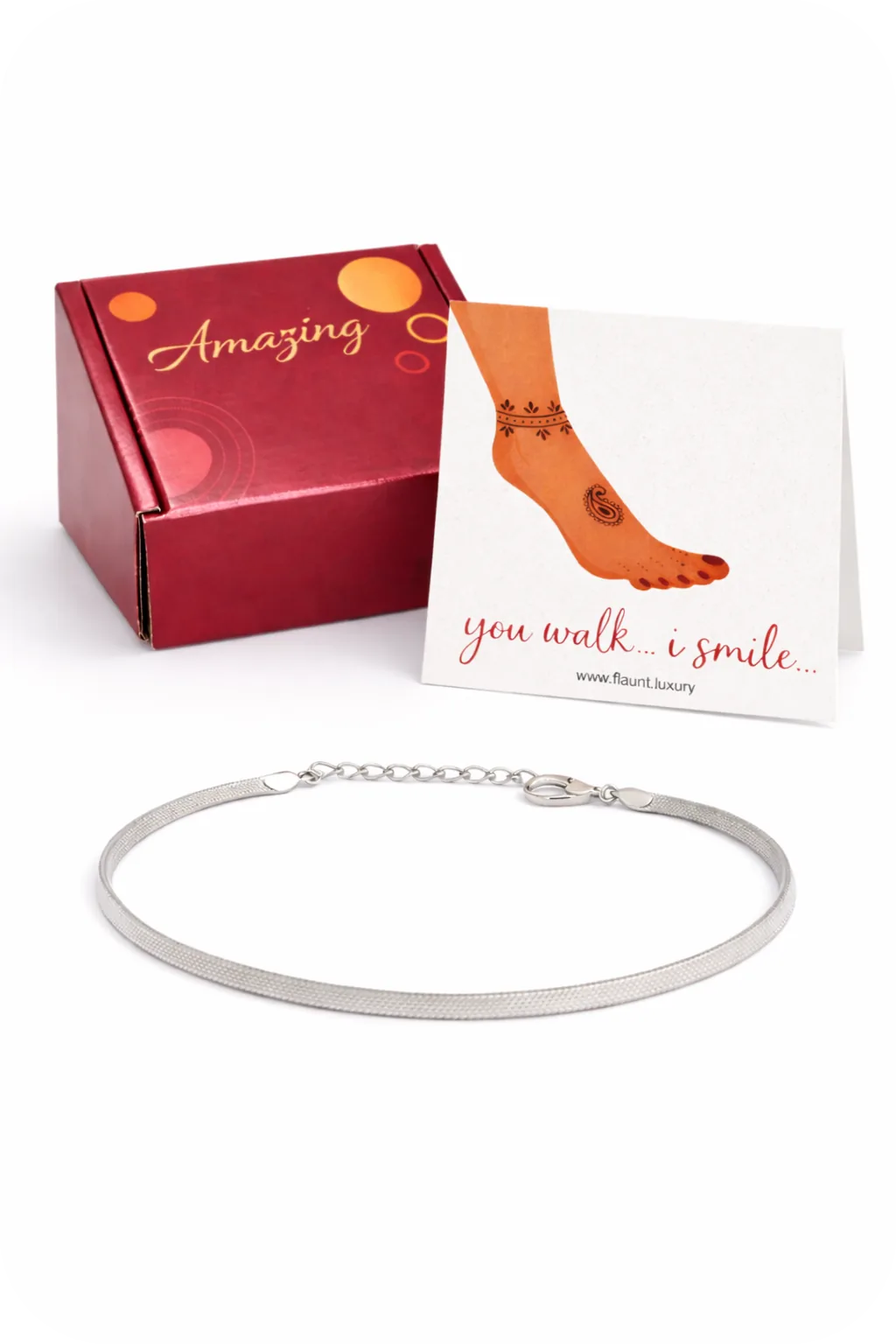 You Walk I Smile Anklet